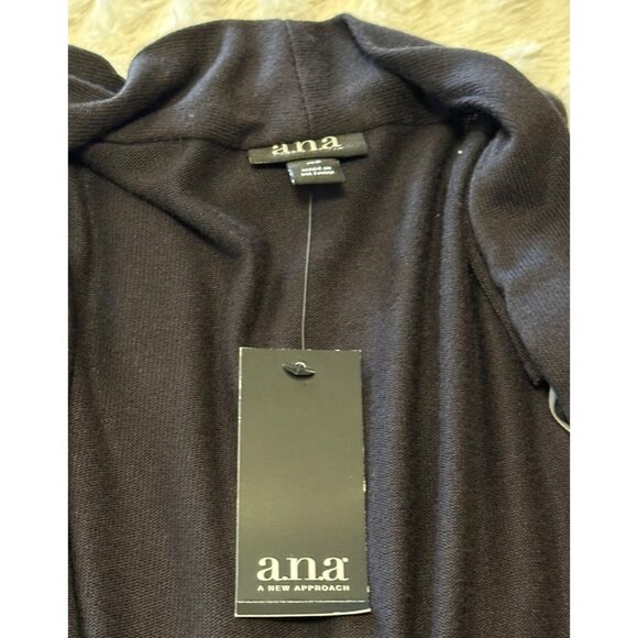 Women's a.n.a. A New Approach Open Black Knit Top Rayon Blend Size XS (NWT) - Picture 14 of 16